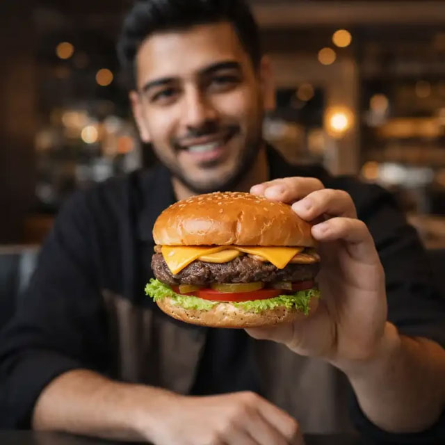 چیز برگر پسر