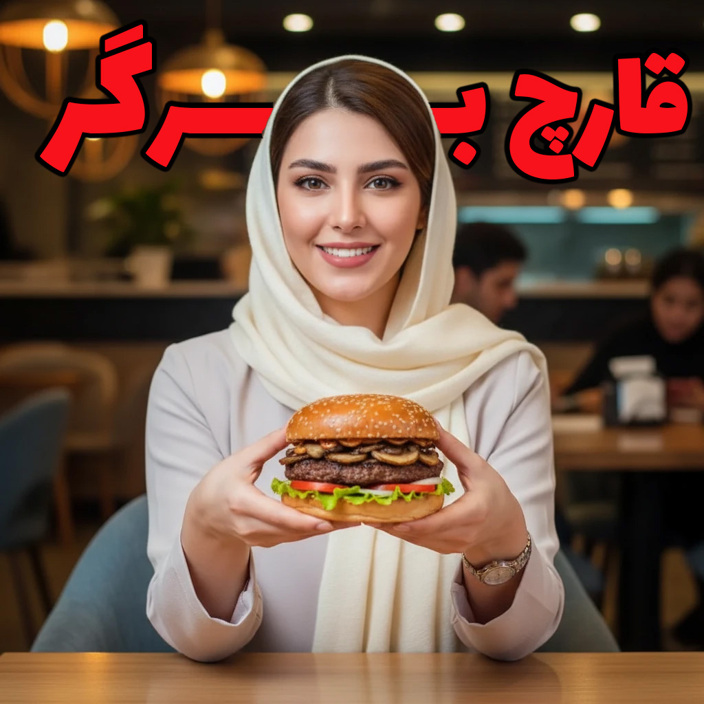 دختر قارچ برگر